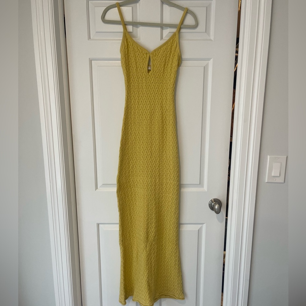 Bec + Bridge Yellow Knit Maxi Dress